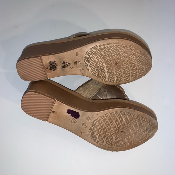 grendha | Shoes | Grendha By Shakira Wedge Sandals Brown Gold Sz 8 | Poshmark